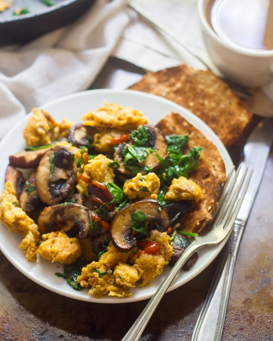 Protein-Rich Chickpea Flour Scramble Breakfast