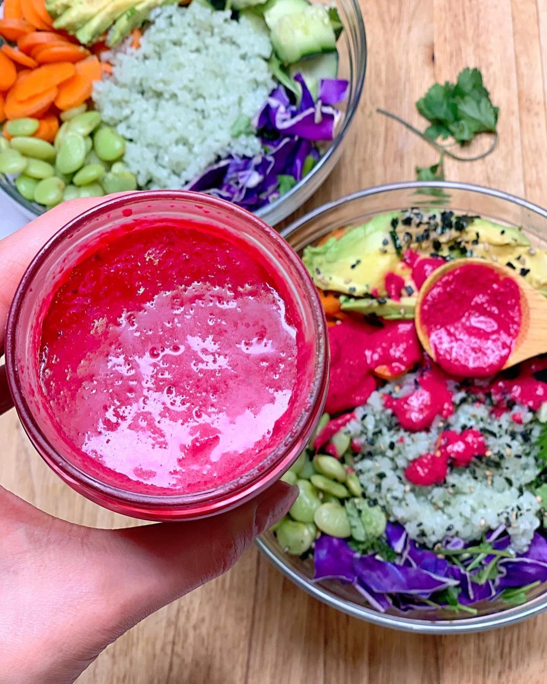 Beet Ginger Miso Salad Dressing