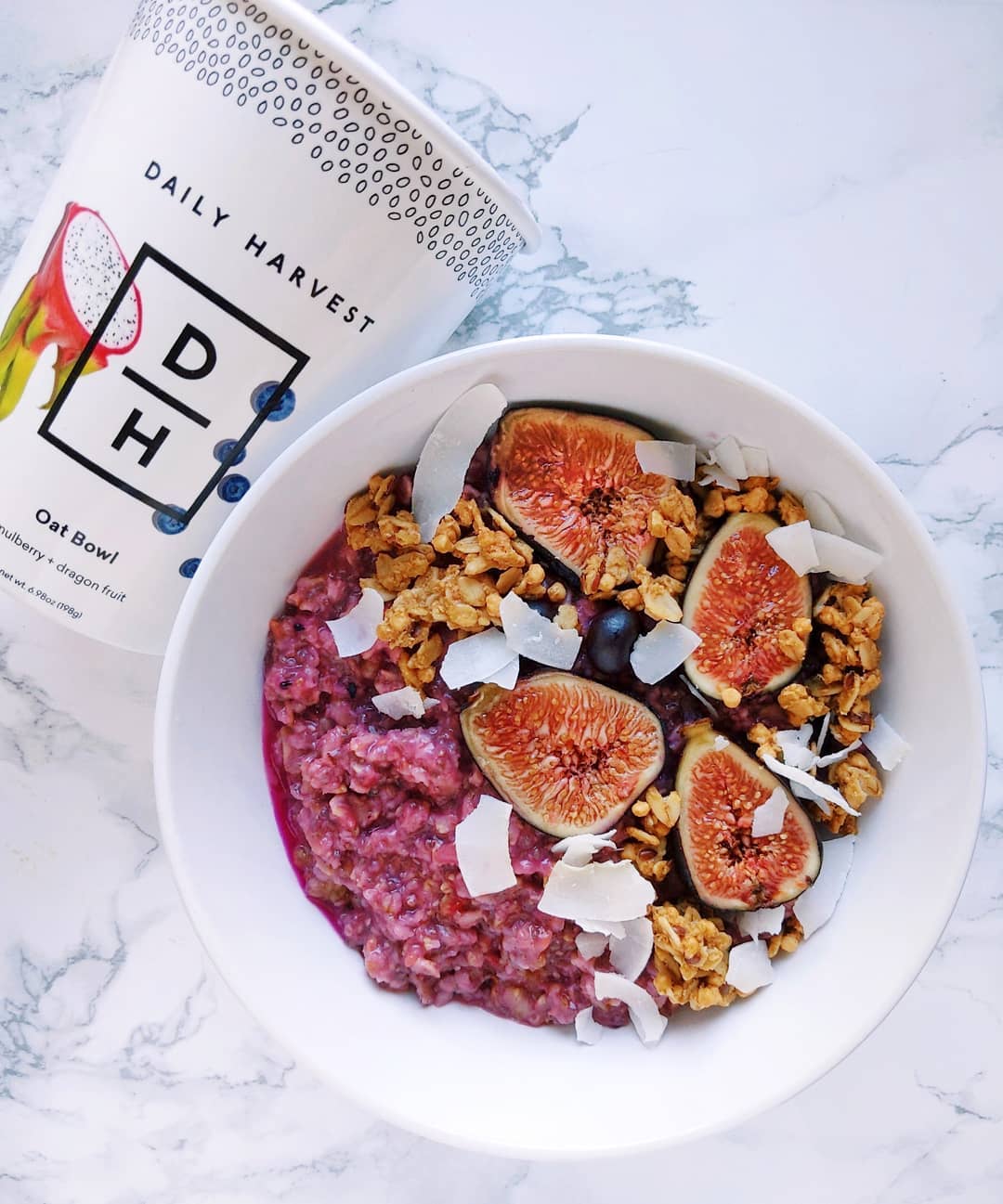 Mulberry and Dragon Fruit Oatmeal