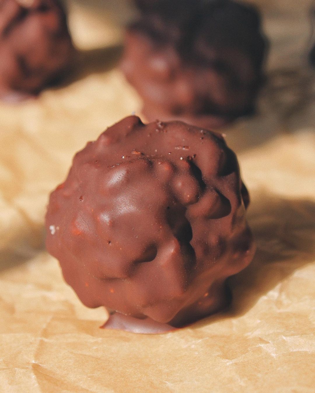 Four Ingredient Chocolate Peanut Butter Crunch Balls