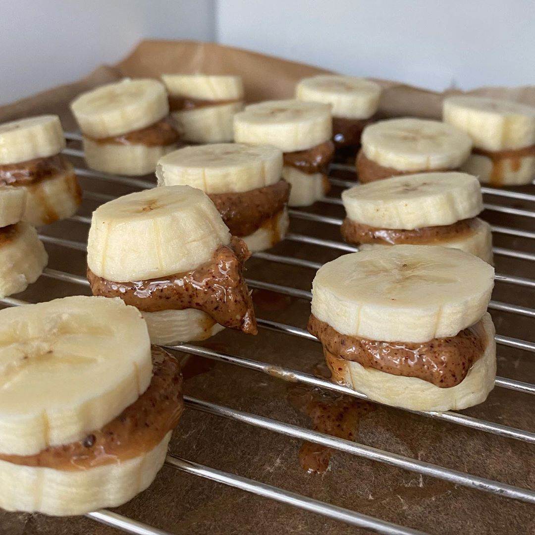 Banana Almond Butter Chocolate Bites