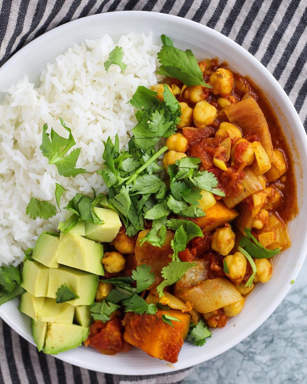 Moroccan Chickpea Stew with Tomatoes and Squash