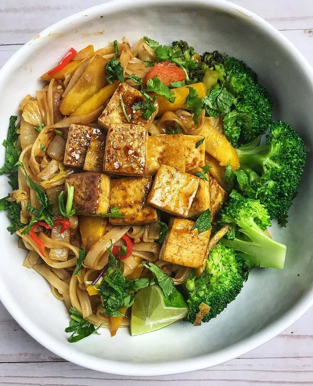 Easy Tofu and Noodle Stir Fry with Veggies