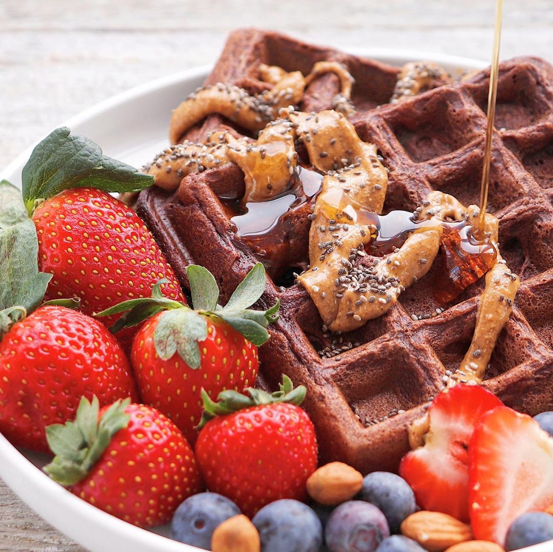 Homemade Overnight Yeasted Chocolate Waffles