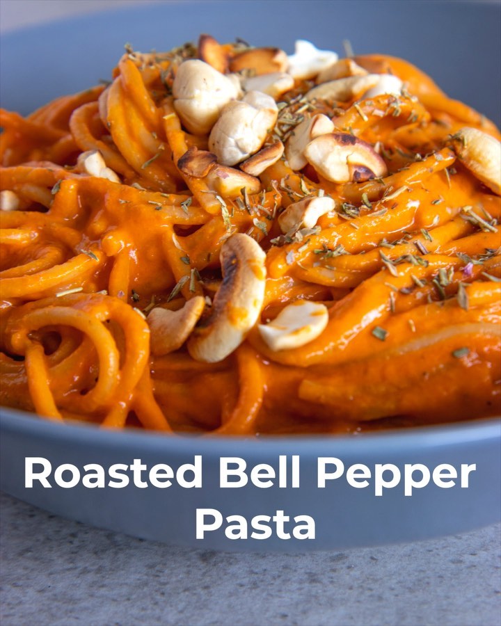 Creamy Vegan Red Pepper Pasta with Cashews