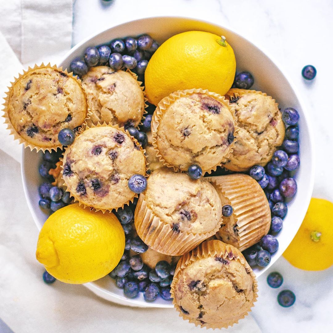 One Bowl Vegan Blueberry Muffins