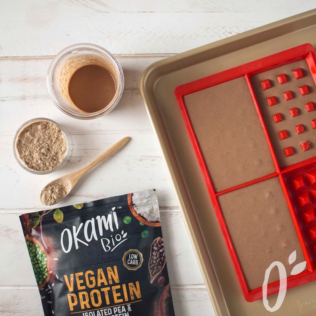 Vegan Cacao Protein Waffles