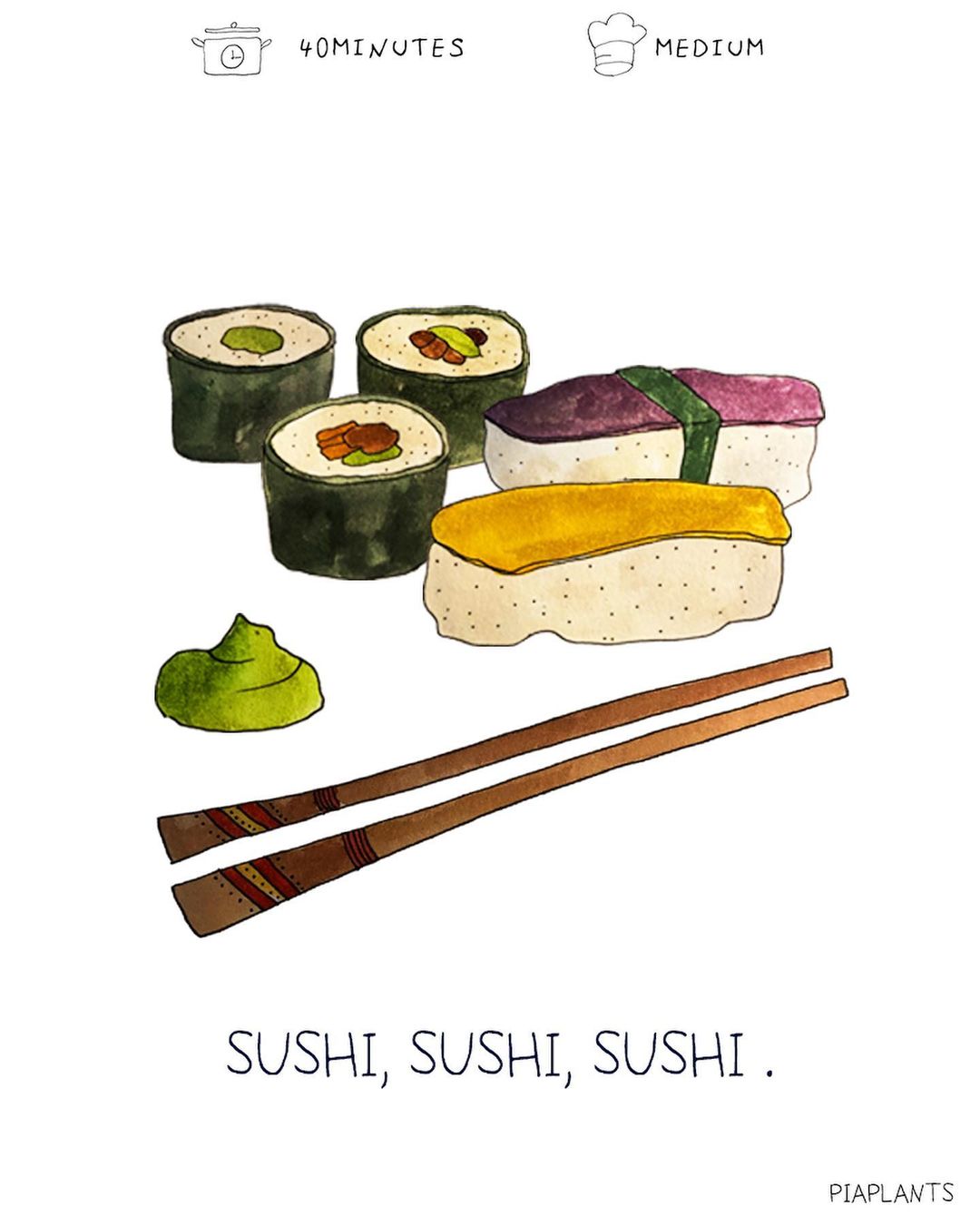 Vegan Homemade Sushi Rolls with Fresh Toppings