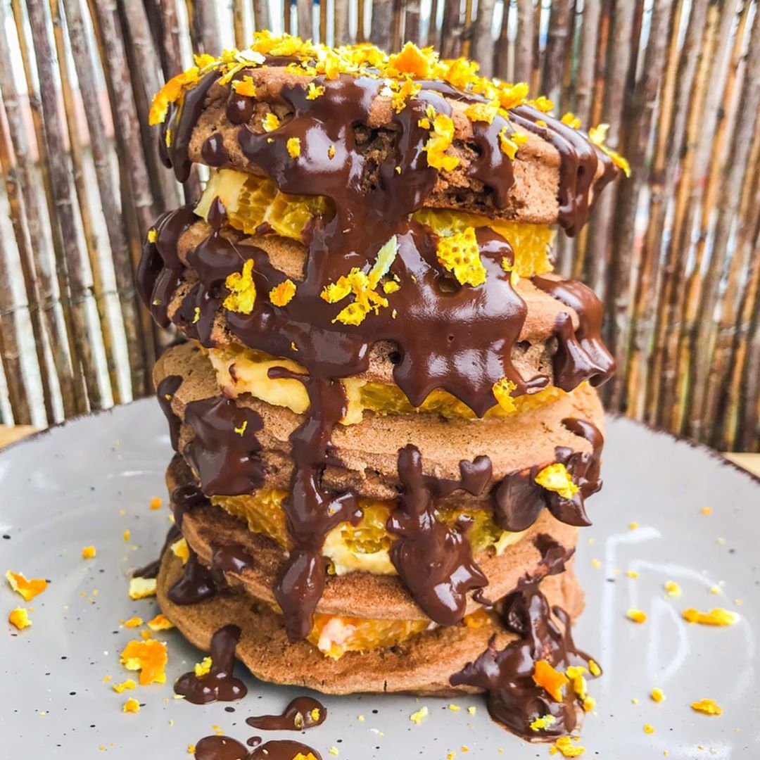 Easy Vegan Chocolate Orange Pancakes