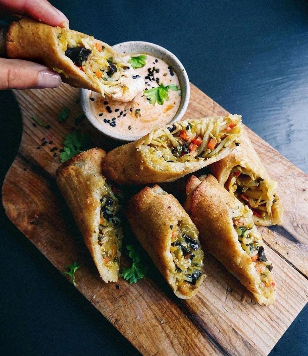 Crispy Fried Vegetable Spring Rolls
