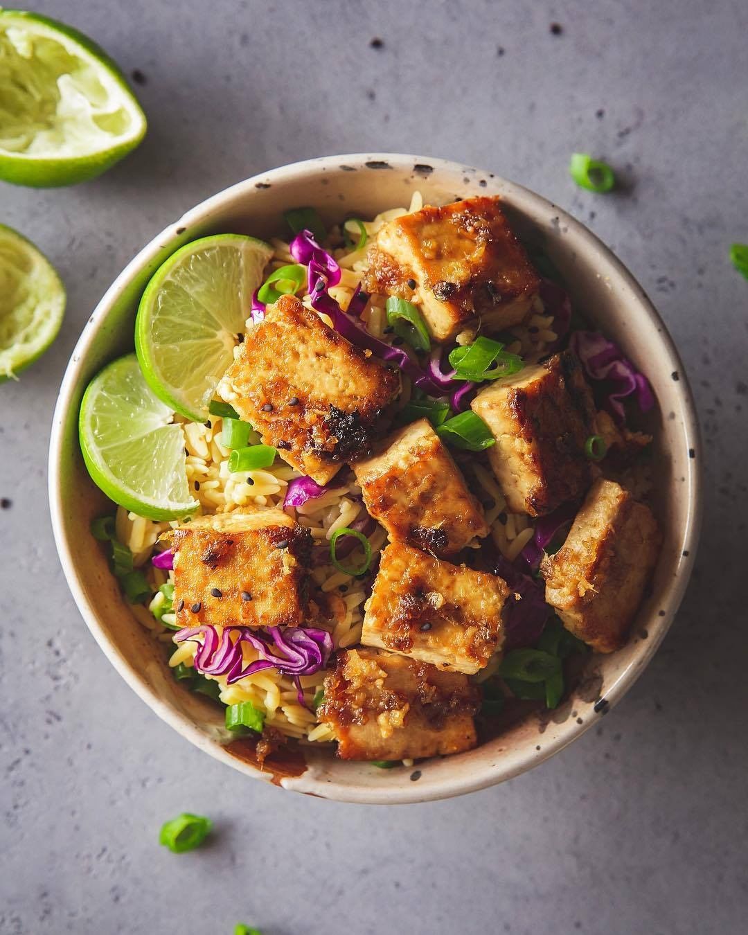 Baked Ginger Lime Tofu with Marinade