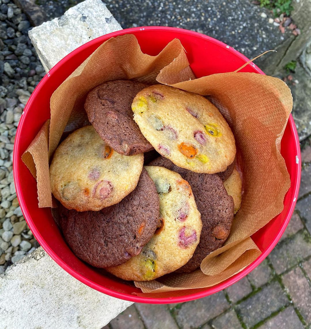 Vegan Smartie Cookies