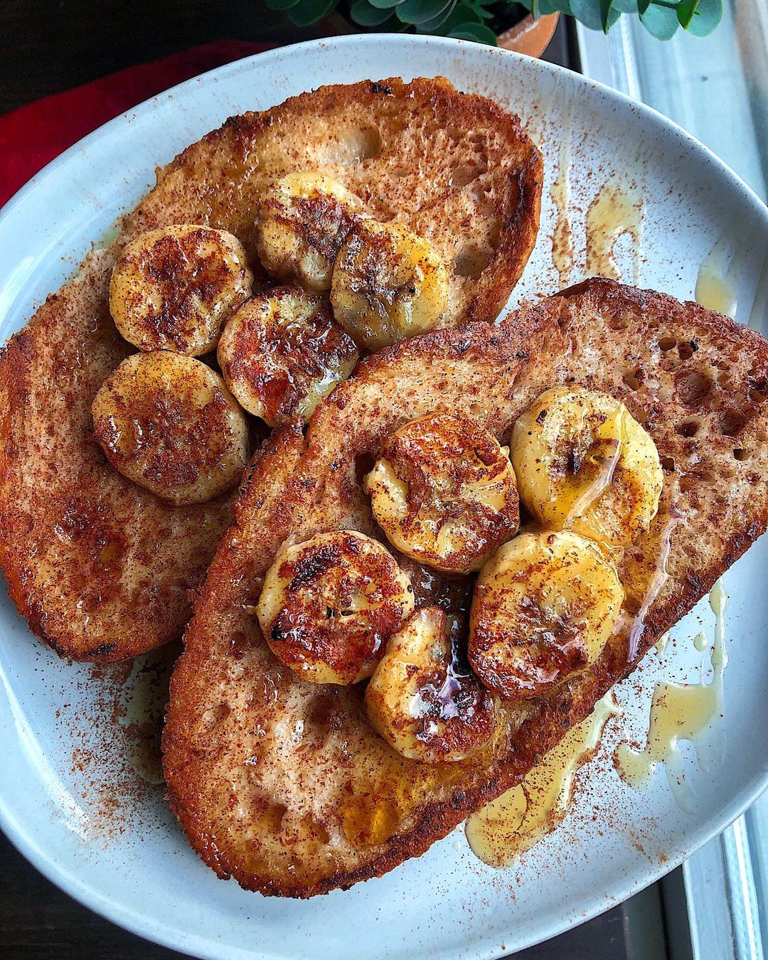 Vegan French Toast with Caramelized Bananas