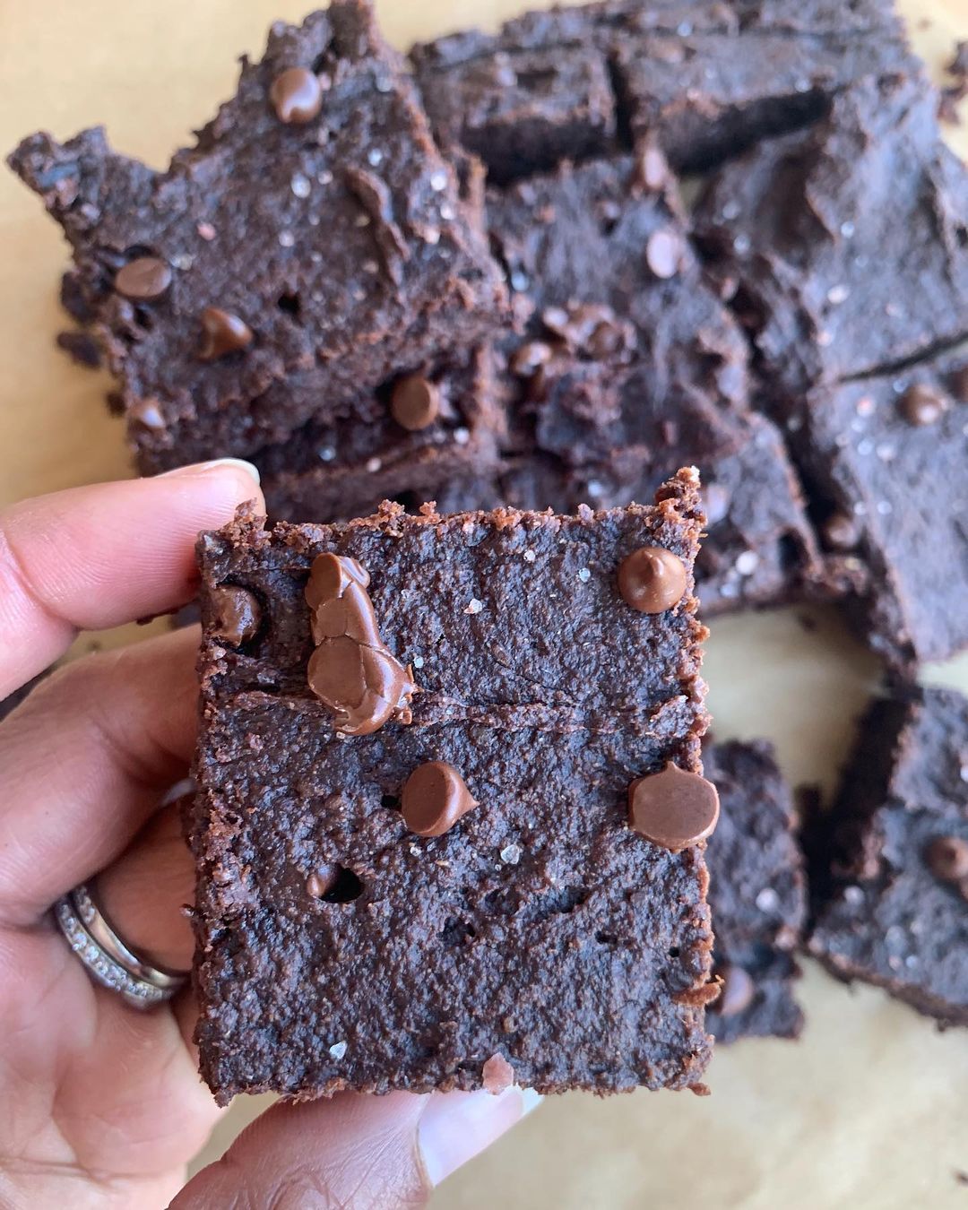 Vegan Nut Free Chocolate Banana Brownies