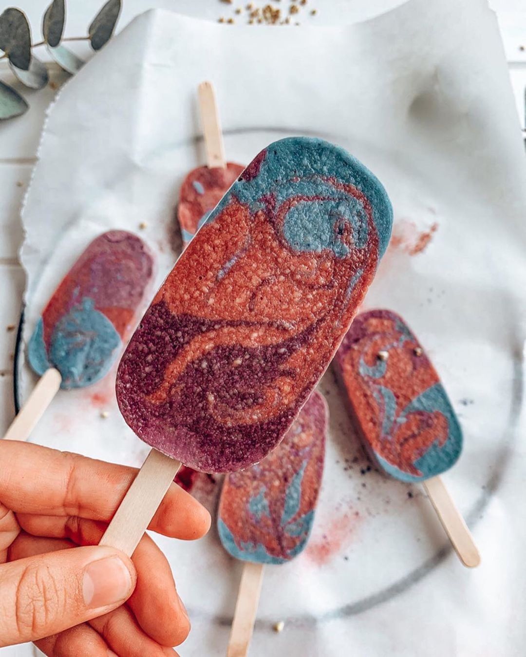Vegan Gluten-Free Unicorn Popsicles with Superfoods