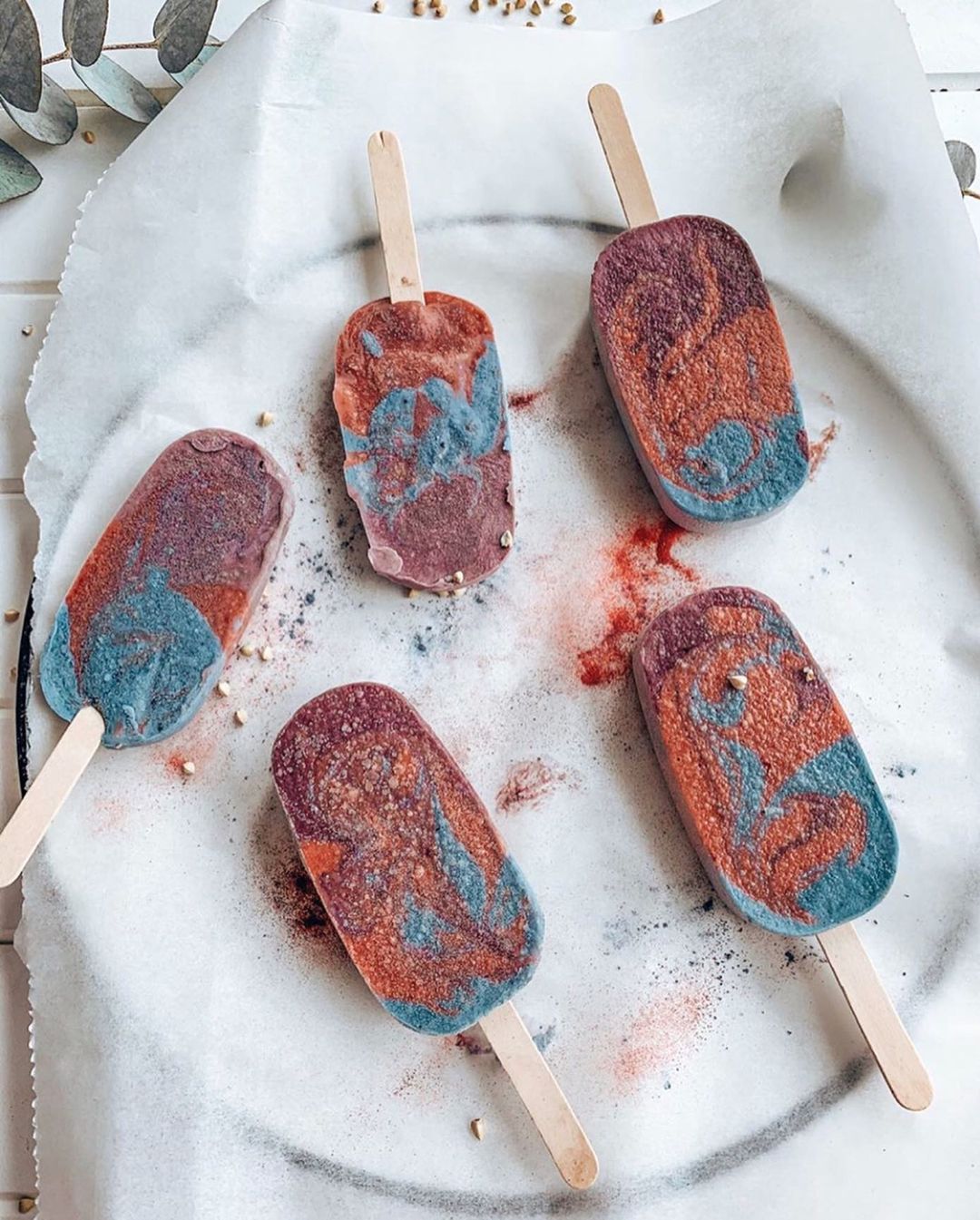Vegan Gluten-Free Unicorn Popsicles with Superfoods