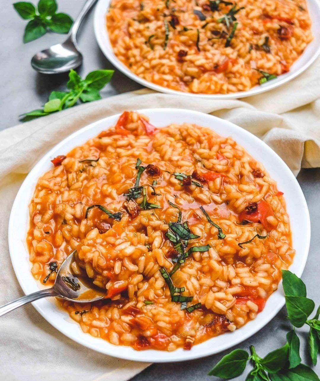 Tomato and Basil Risotto