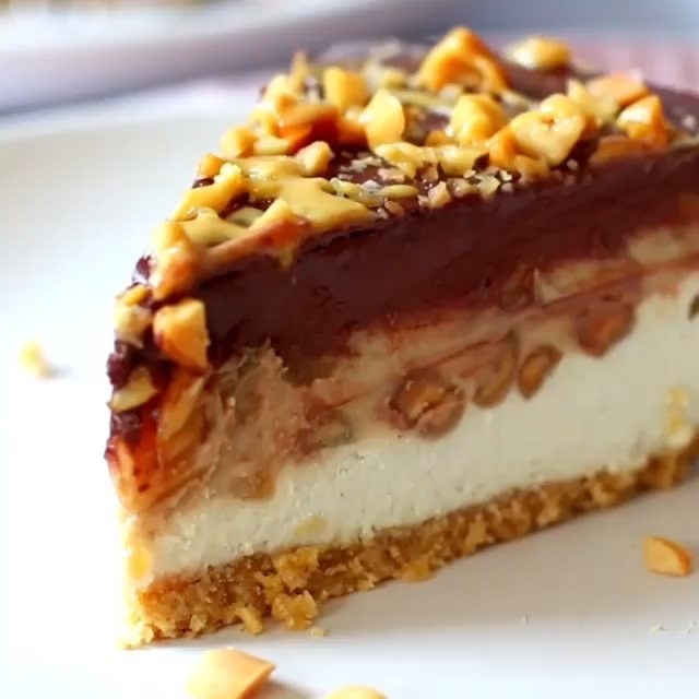 Vegan Snickers Ice Cream Cake
