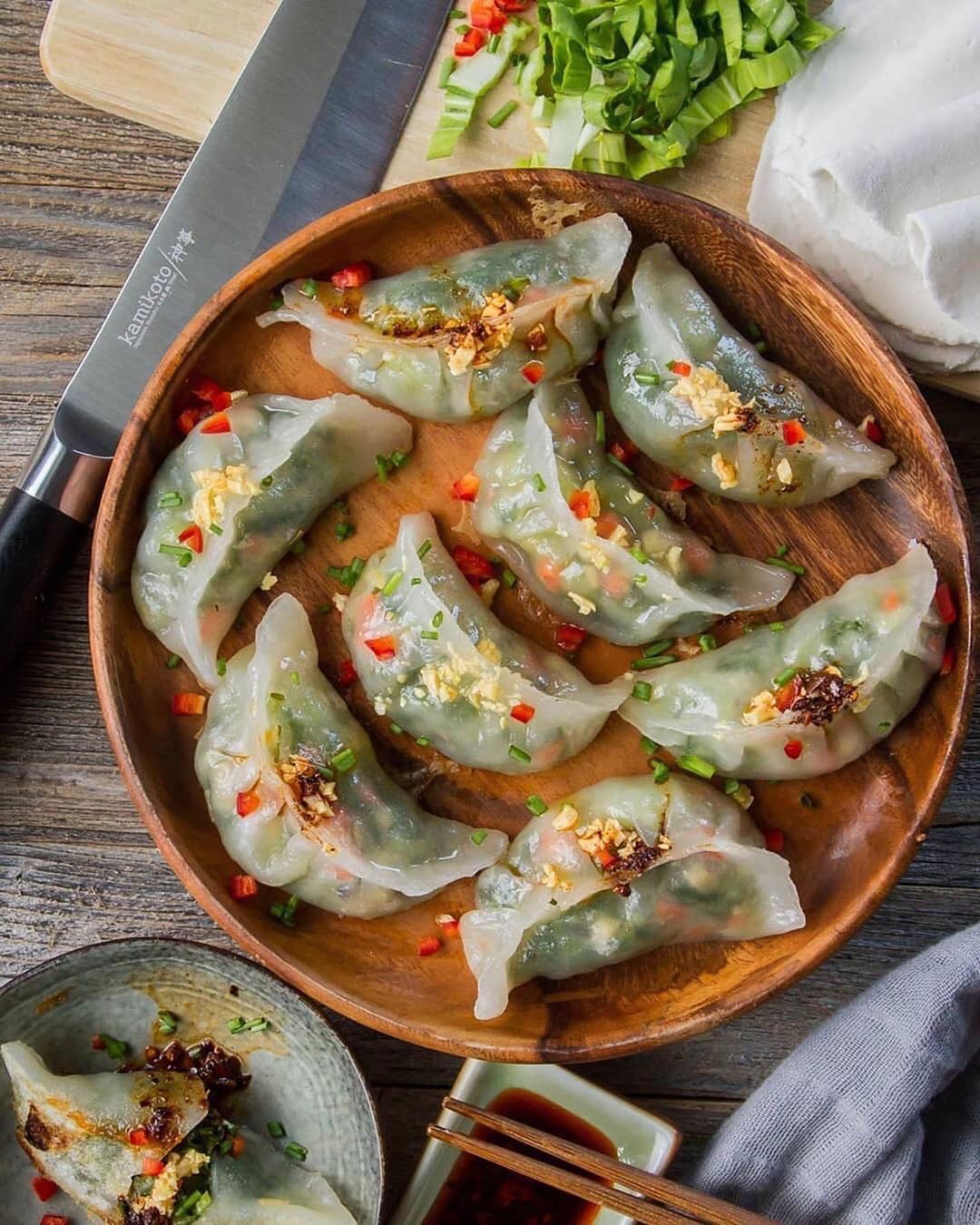 Gluten-Free Bok Choy Crystal Dumplings