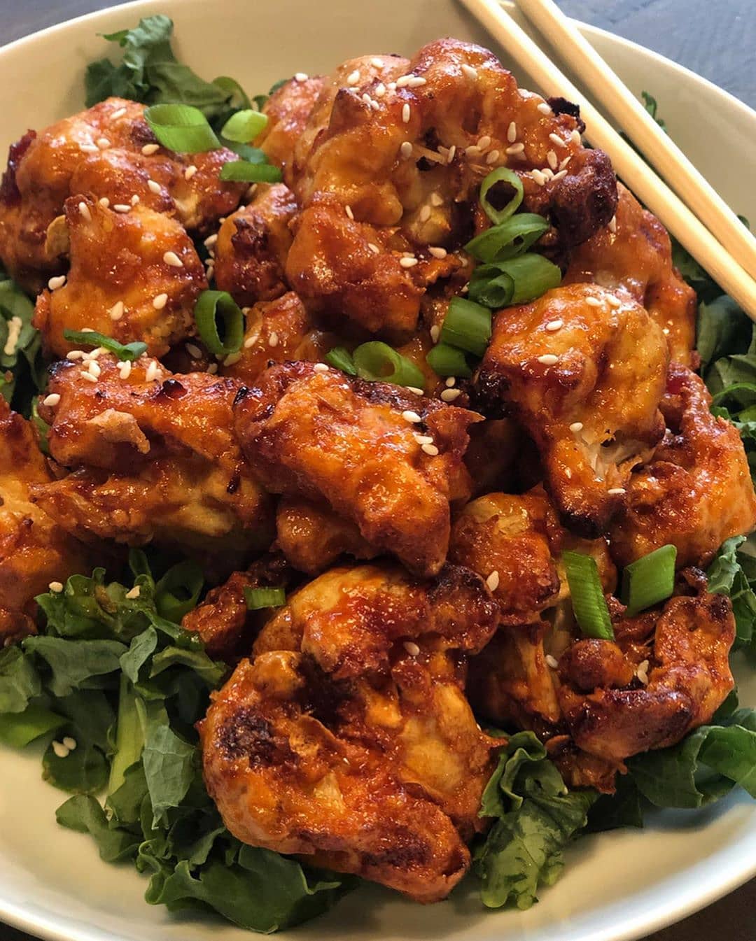 Spicy and Sweet Cauliflower Wings