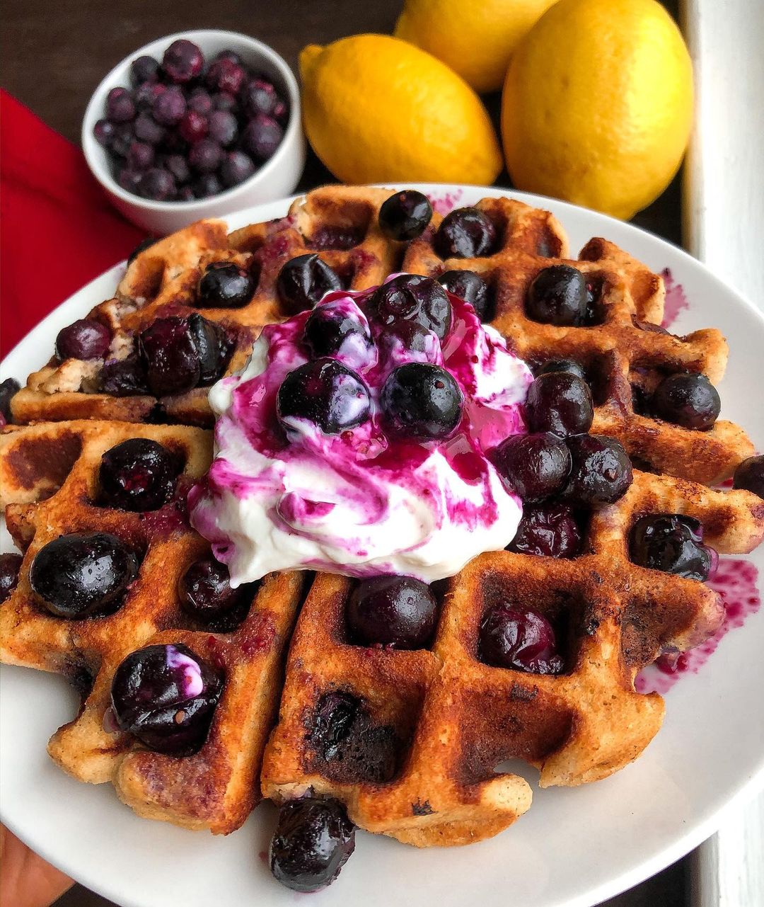 Lemon Blueberry Waffles