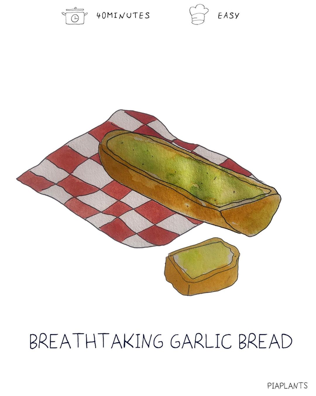 Baked Garlic Baguette with Fresh Herbs