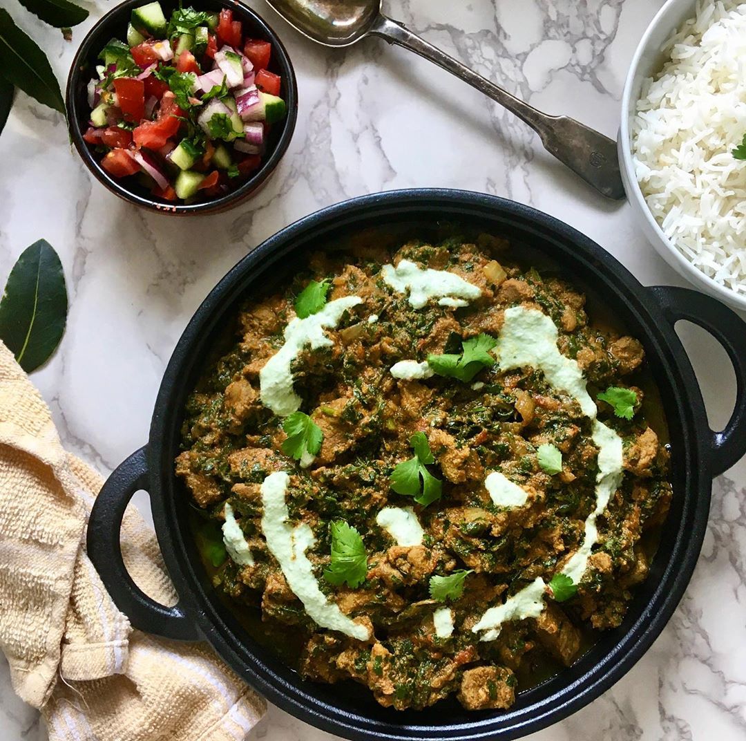 Lamb Saag Curry with Spiced Marinade