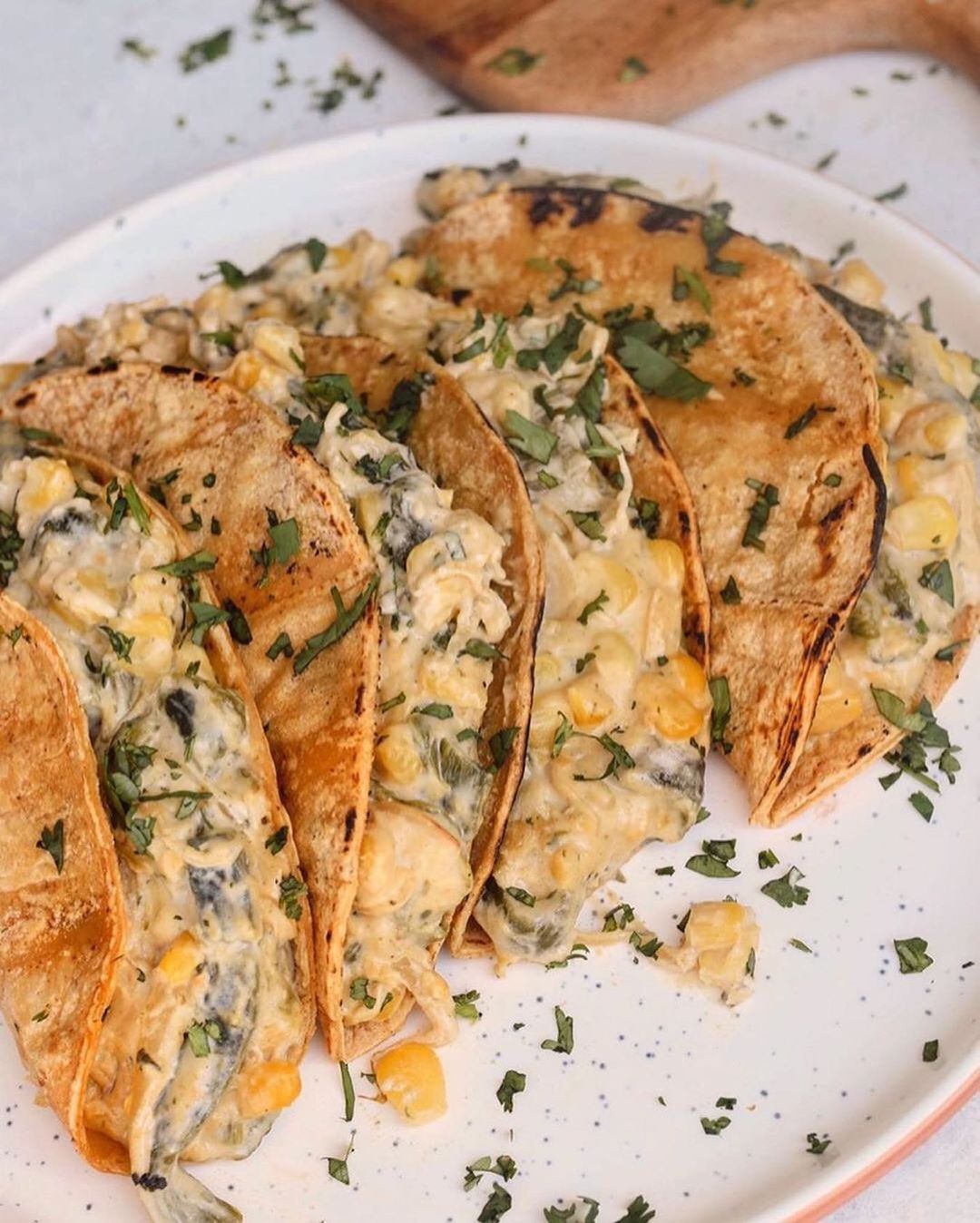 Vegan Rajas Con Crema Tacos