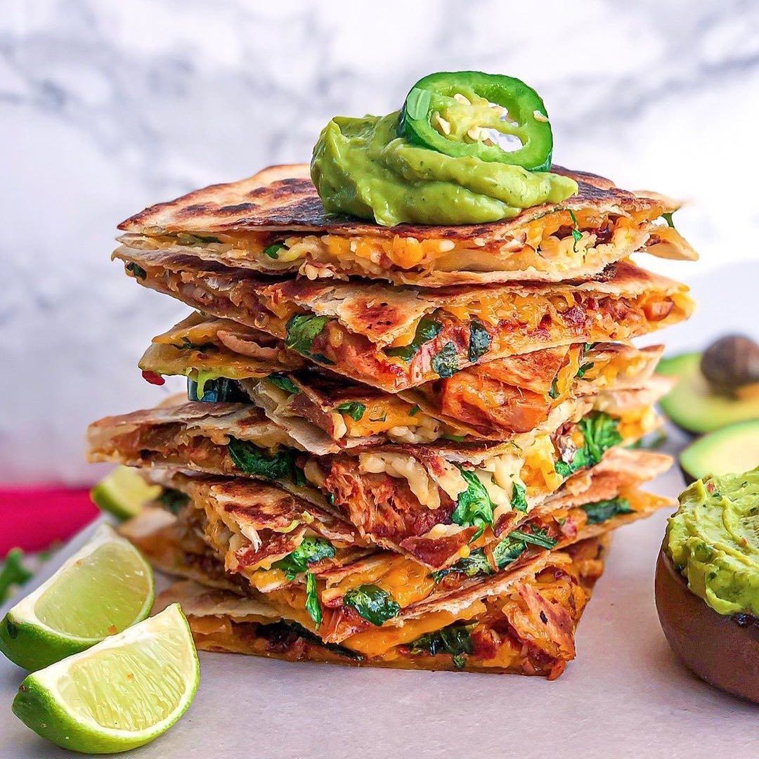 Vegan Barbacoa Quesadillas with Jackfruit