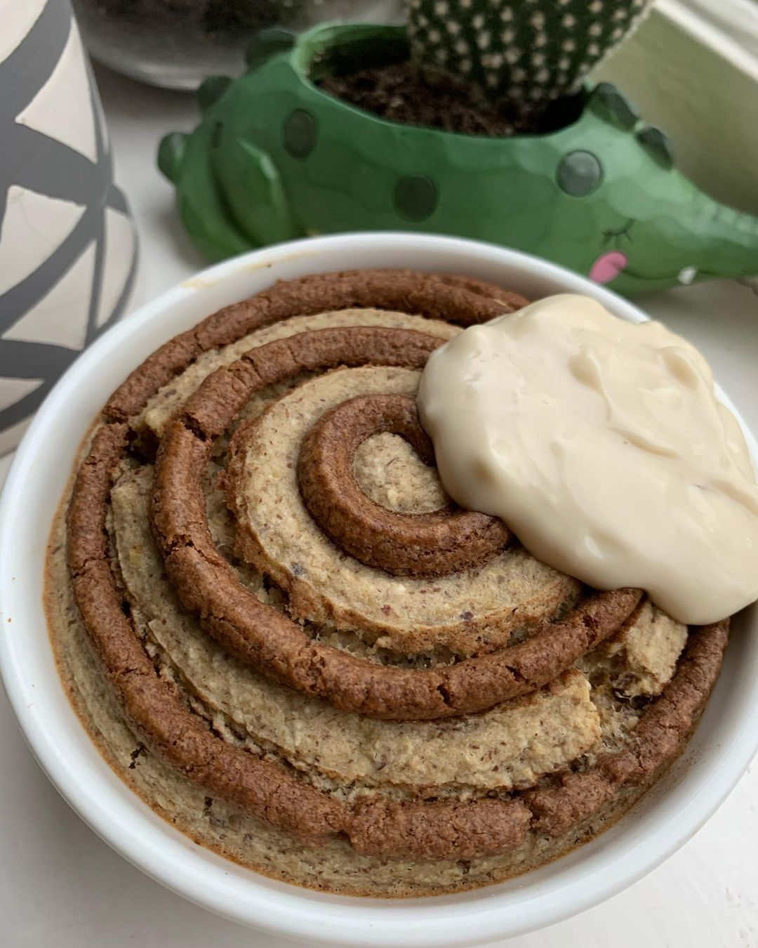 Cinnamon Roll Style Baked Oats