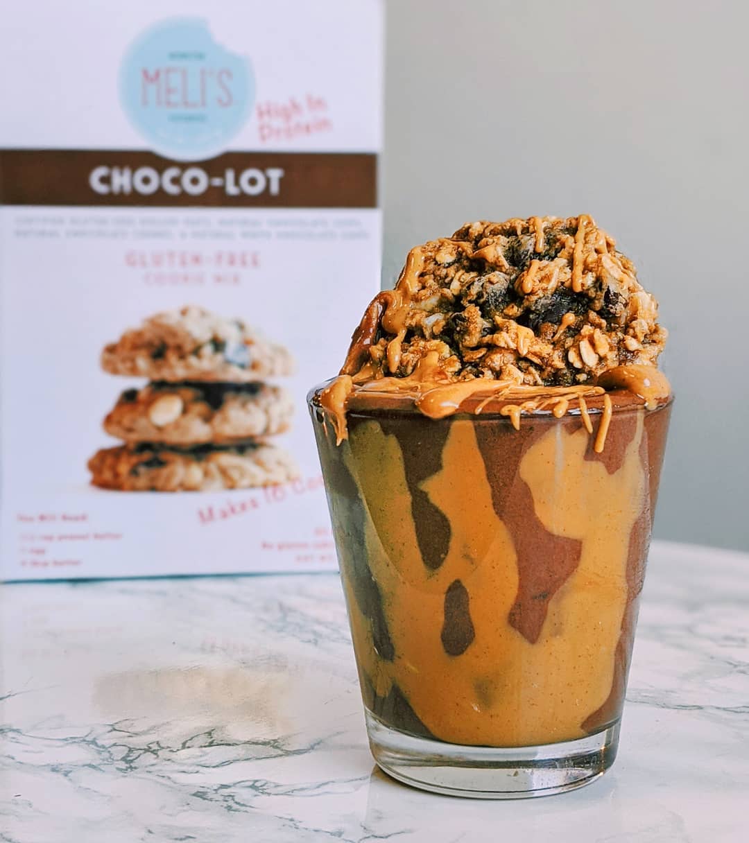 Healthy Snickers Milkshake for Breakfast