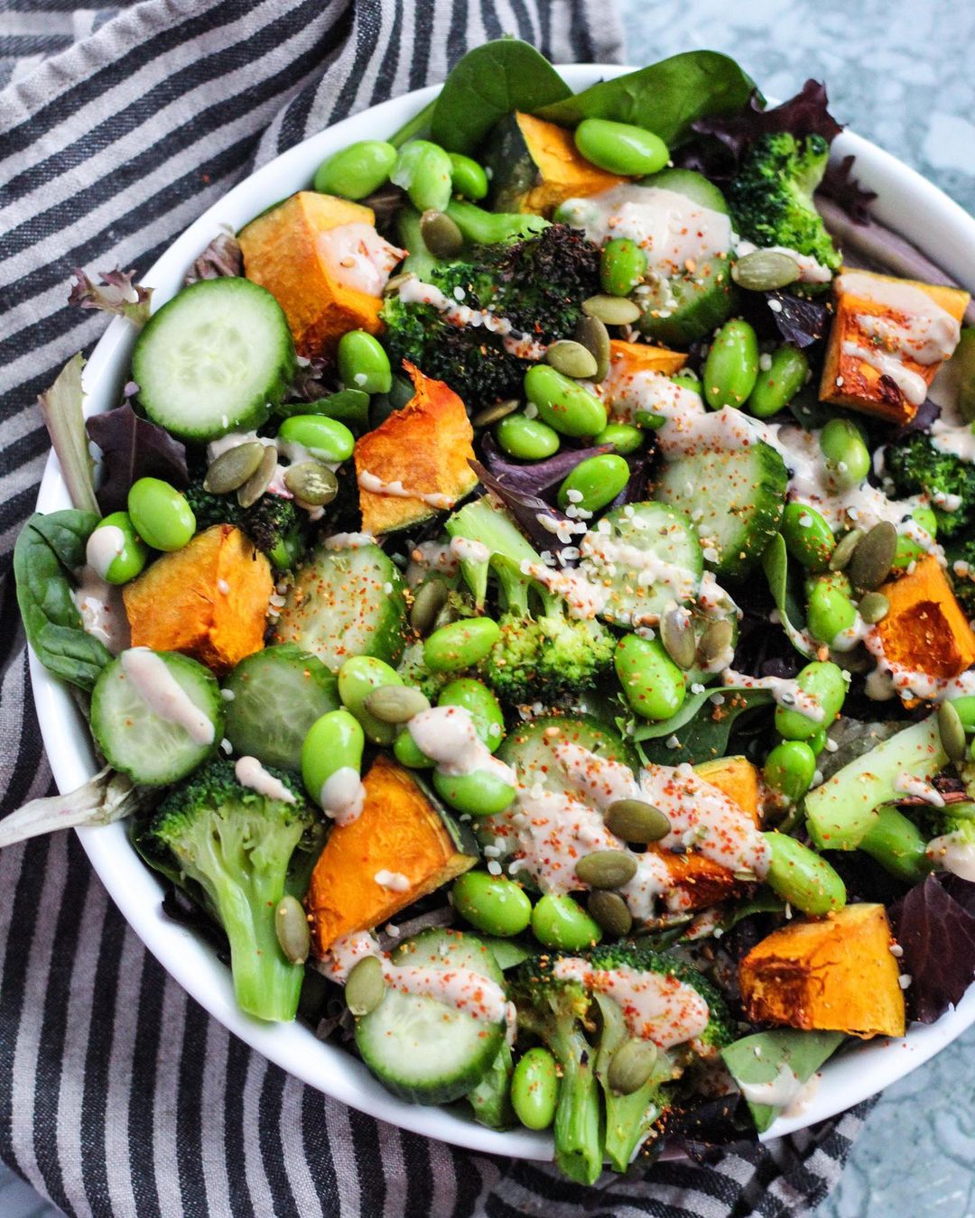 Roasted Kabocha Squash and Green Salad