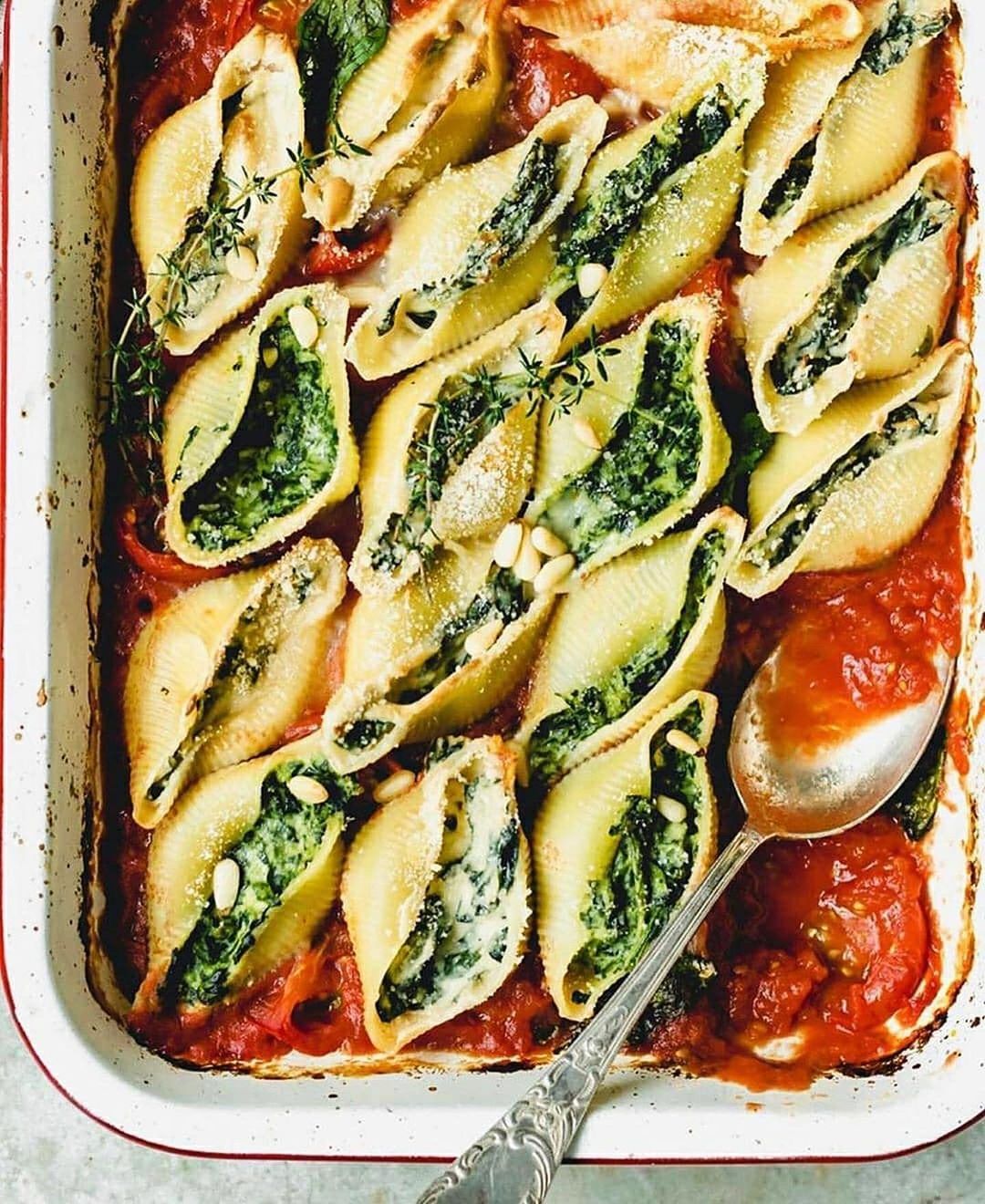 Vegan Ricotta Stuffed Pasta Shells