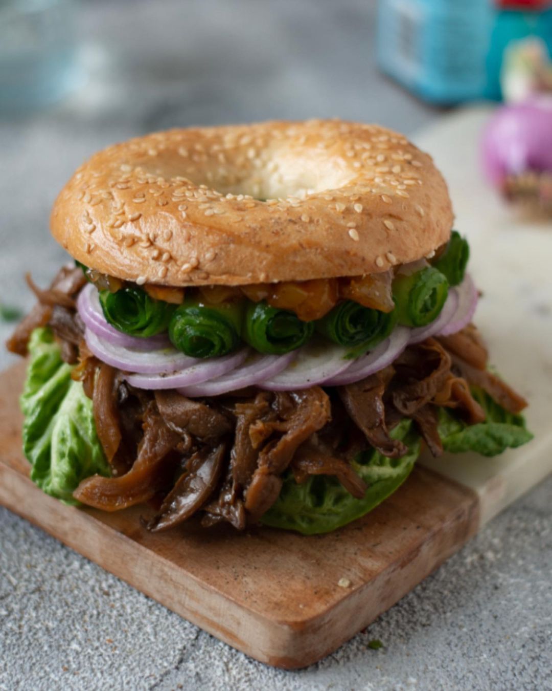 Pulled Oyster Mushrooms with BBQ Sauce