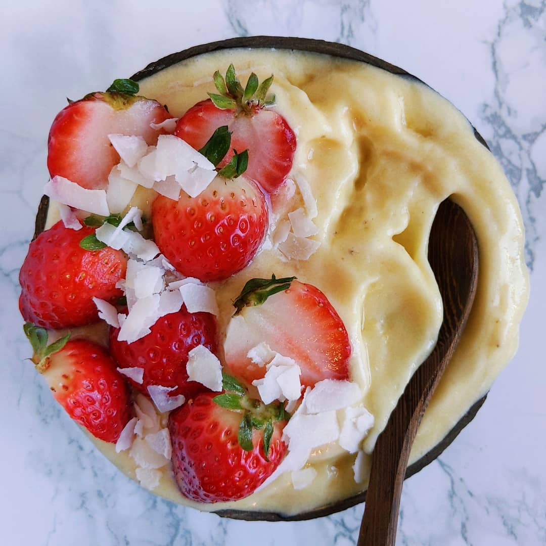 Bright Yellow Sunshine Smoothie Bowl