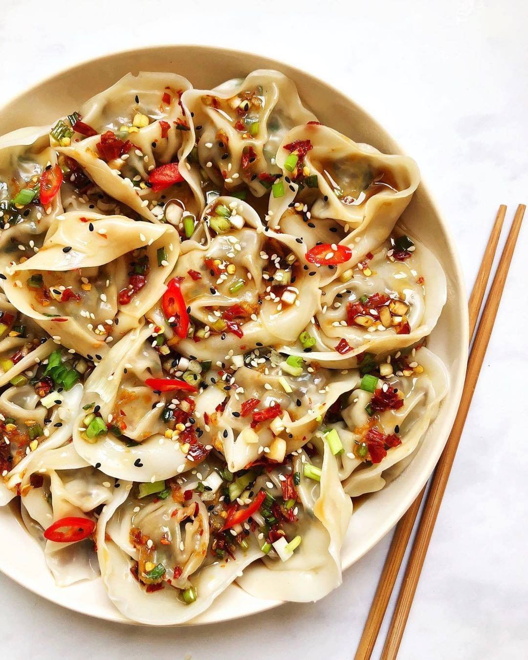 Chestnut Mushroom Dumplings