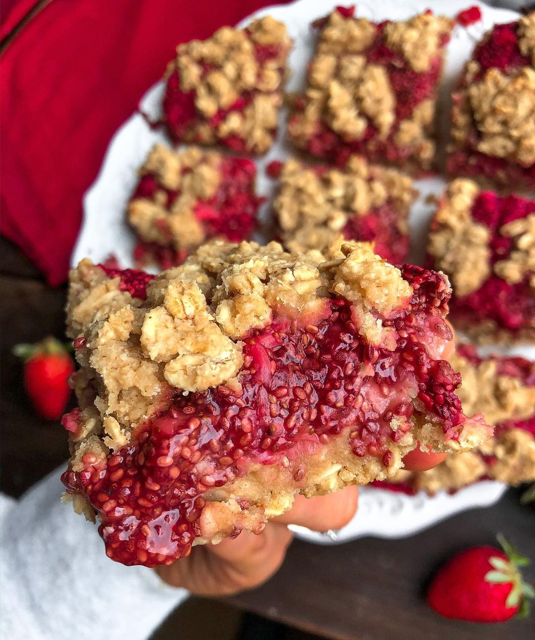 Strawberry Crumble Bars