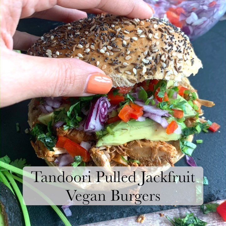 Vegan Tandoori Pulled Jackfruit Burger