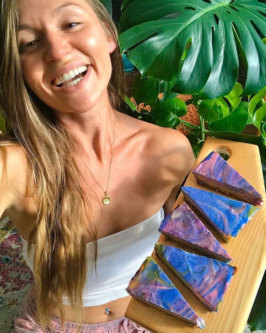 Multicolor Vegan Cheesecake Slices