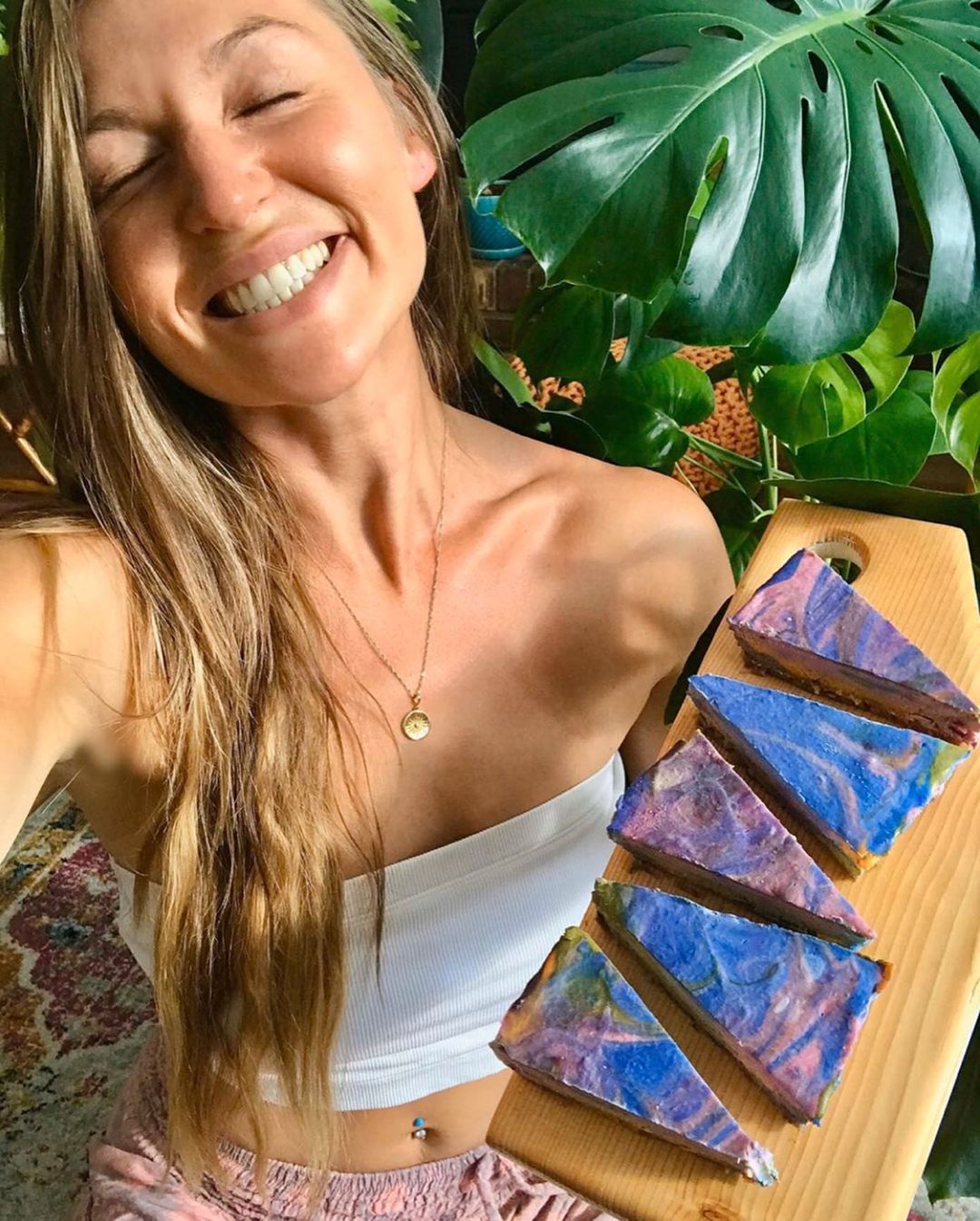 Multicolor Vegan Cheesecake Slices