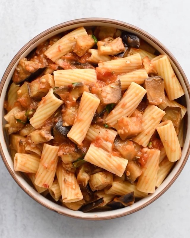 Eggplant and Tomato Pasta