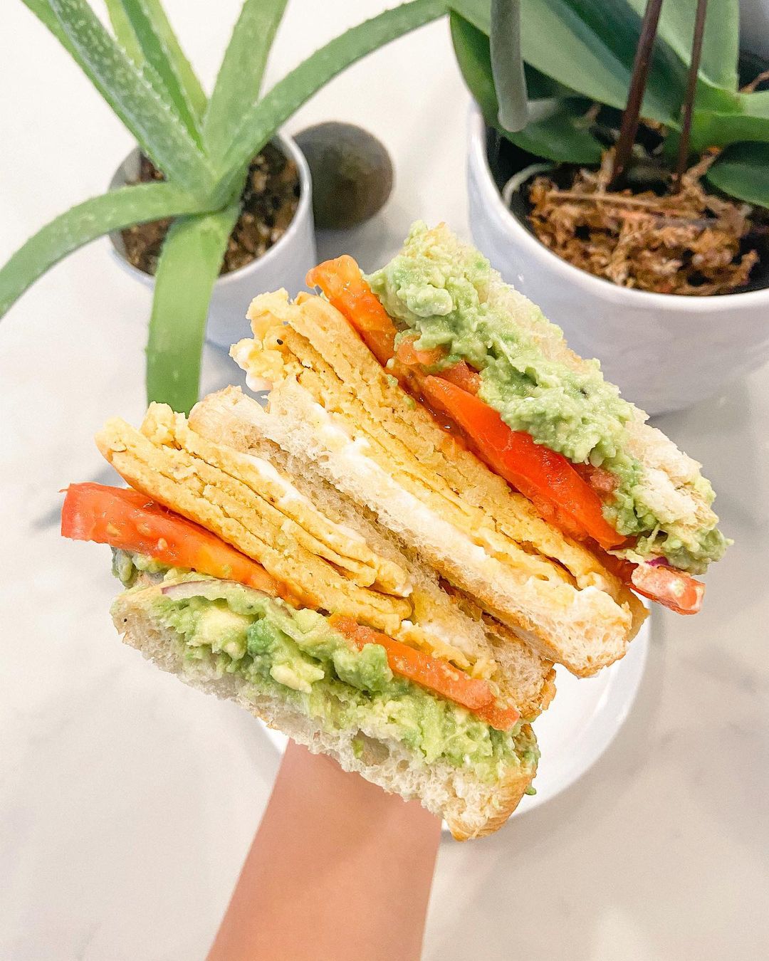 Tasty Vegan Egg Sandwich
