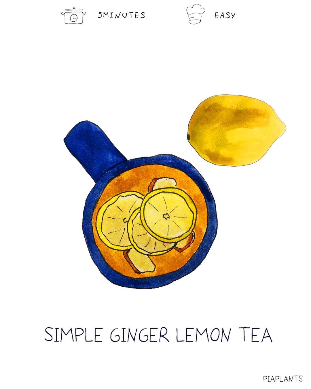Simple Ginger lemon tea