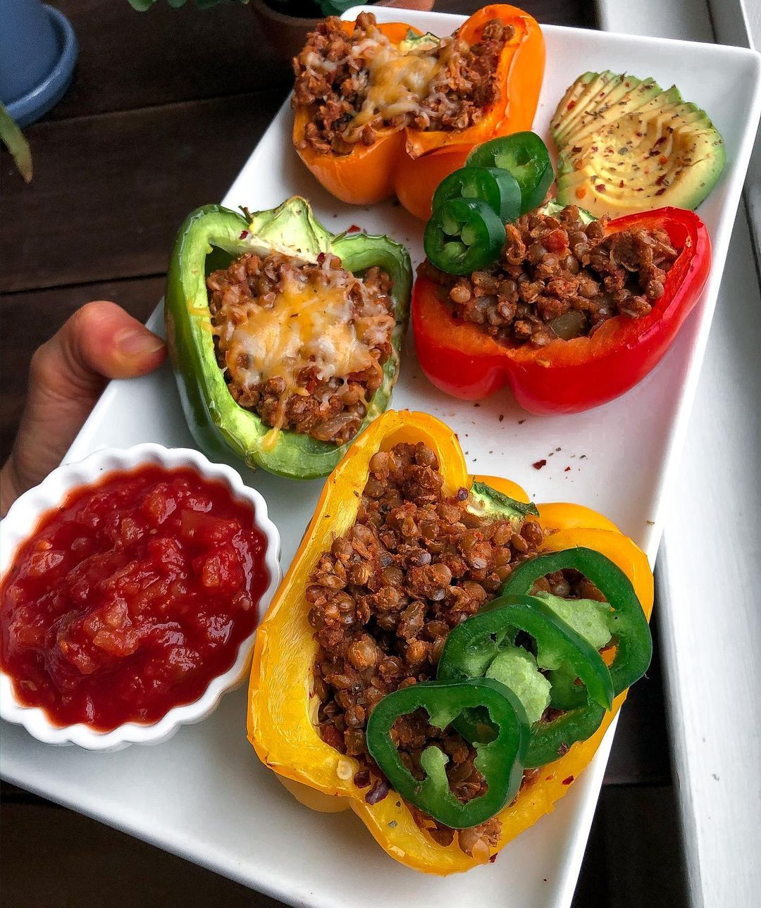 Easy Lentil Stuffed Peppers Meal Prep