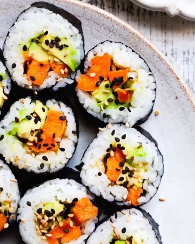 Vegan Sushi with Sweet Potato and Avocado