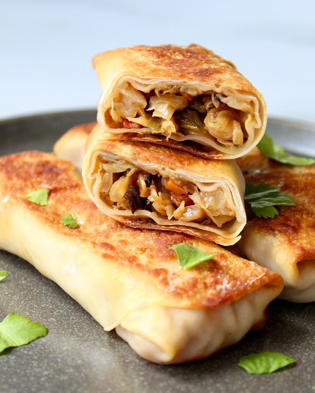 Crispy Baked Vegan Egg Rolls