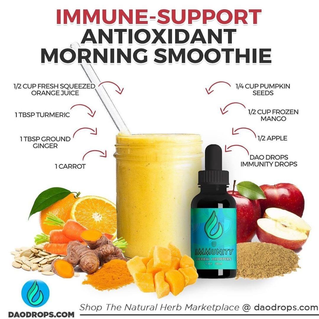Healthy Immune Boosting Breakfast Smoothie