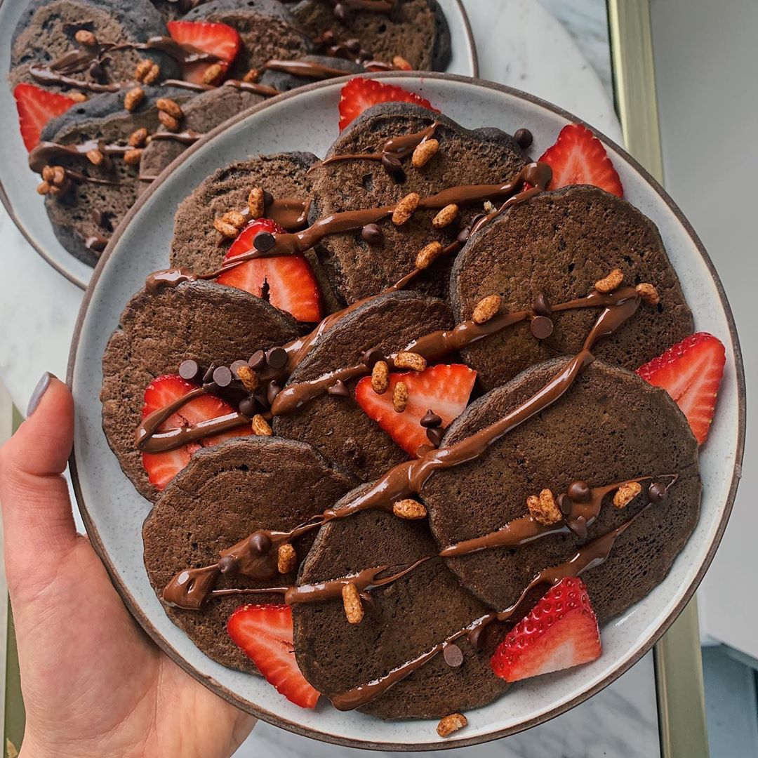 Triple Chocolate Vegan Pancakes
