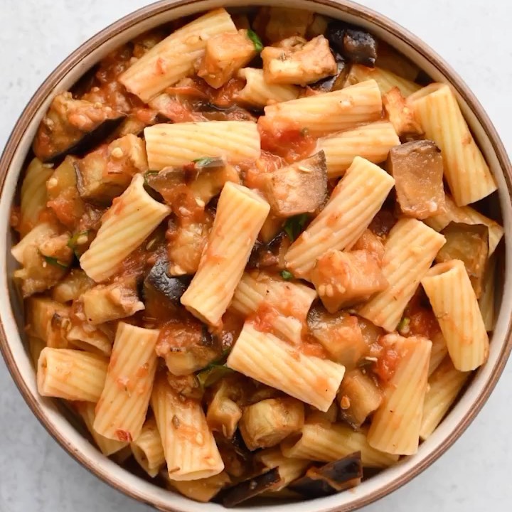 Eggplant and Tomato Pasta
