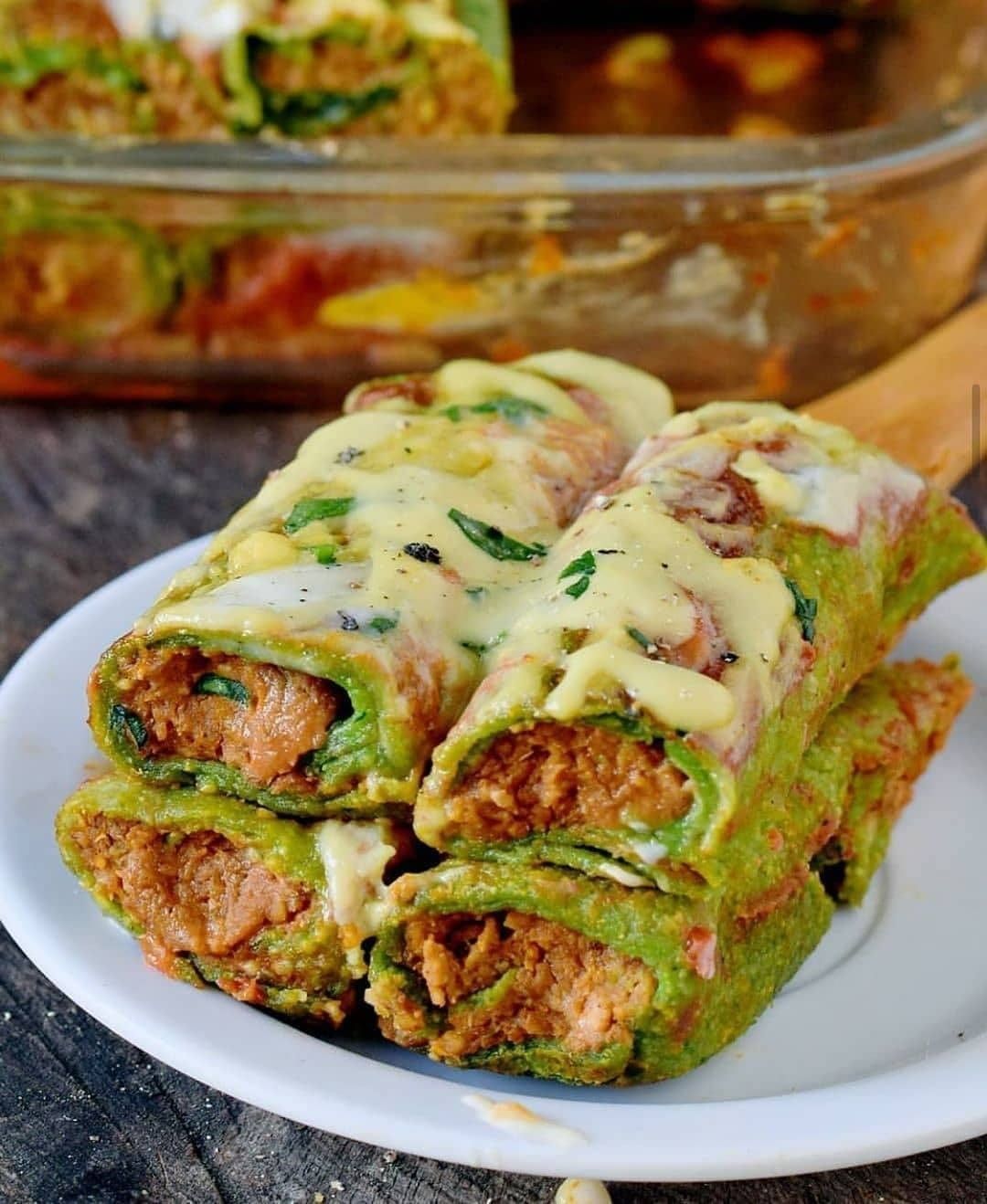 Homemade Vegan Lentil Enchiladas